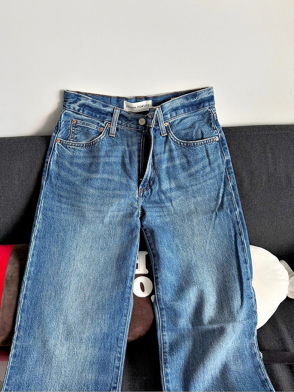Denim Forum '90s Marlo Hi-Rise Baggy Jeans in Blue Waist 24 Like New